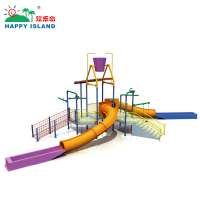 Water park equipment swimming pool plastic slide for sale water playground park equipment