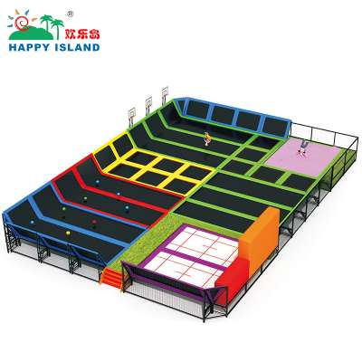 CE approved jumping trampoline park large trampolines