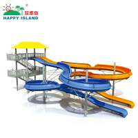 summer hot sale splash pad children mobile water amusement park equipment slides water theme park equipment